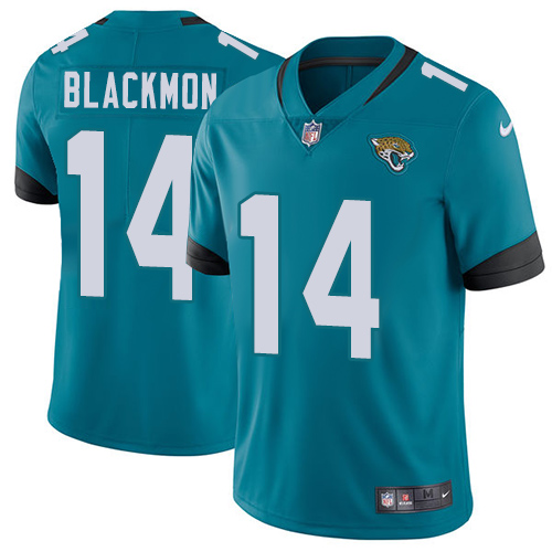 Jacksonville Jaguars #14 Justin Blackmon Teal Green Alternate Youth Stitched NFL Vapor Untouchable Limited Jersey